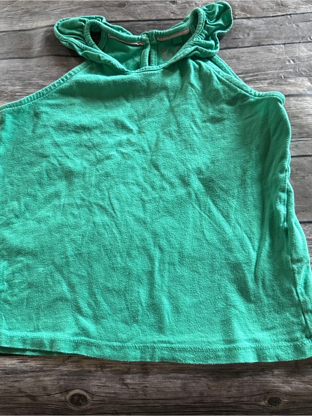 Mini Boden green tank fair holes on back 6/7